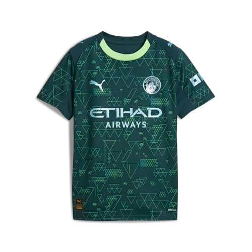 Image of PUMA Boys Manchester City 25/26 Fourth Jersey Green Size 164
