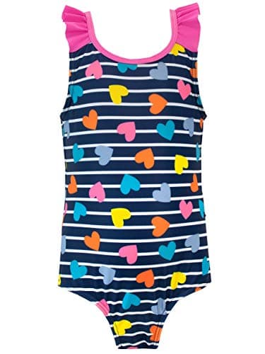Image of Harry Bear Girls Hearts Swimsuit Blue 7-8 Years