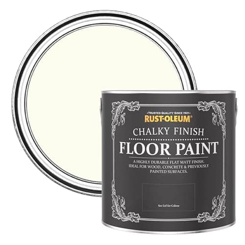 Image of Rust-Oleum Off White Scratch-Proof Floor Paint in Matt Finish - Antique White 2.5L