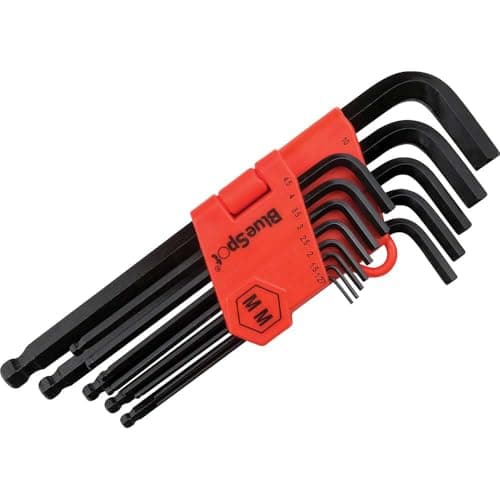 Image of BlueSpot Tools 13PCE Long Arm Metric Ball End Hex Key Set (1.27-10mm)