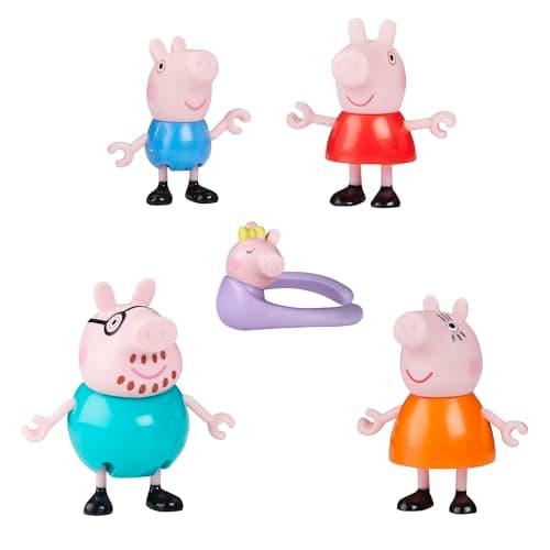 Image of Peppa Pig Peppa's Family of Five Figure Set, Pink