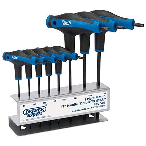 Image of Draper 33872 Expert Tx-Star T Handle Key Set with Soft Grip, 8 Pieces