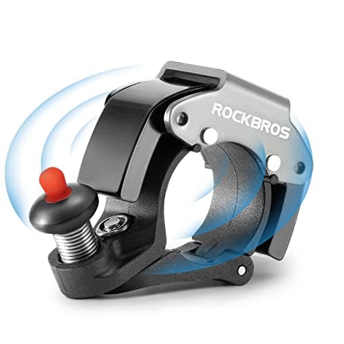 Image of ROCKBROS Bike Bell Bicycle Bell Kids Adult Cycle Bell with Crisp Sound Lightweight Durable Rust-Resistant Small Bells Bike Accessories for Scooter MTB BMX Black
