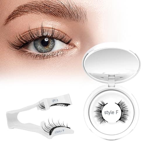 Image of Magnetic-Eyelashes with Applicator, Higu clace Magnetic-Lashes No Glue or Eyeliner Needed, 1 Pair Reusable Eye Lash Kit Natural Look, False Eyelash Easy to Wear and Remove(STYLE F3)