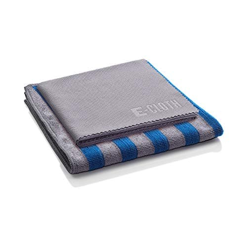 Image of E-Cloth Hob & Oven Cleaning Cloth Set, Microfibre Stainless Stove and Kitchen Appliances Cleaner, Great for Oven, Stove and Refrigerators, Washable and Reusable, Blue & Gray, 2 Cloth Set