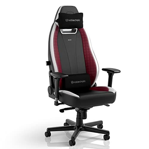 Image of noblechairs LEGEND Gaming Chair – Black/White/Red Edition, High‑Tech PU Leather, 4D Armrests, Adjustable Lumbar