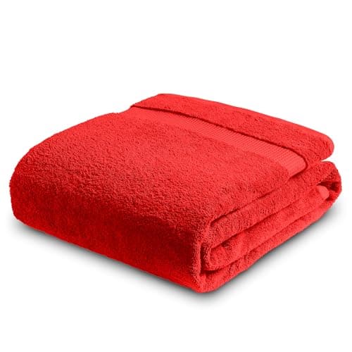Image of Towelogy® 100% Egyptian Cotton Super Jumbo Bath Sheet 100x180cm Spa Body Wrap Extra Large Bath Towel Hotel Quality Machine Washable (Wine Red, 1)