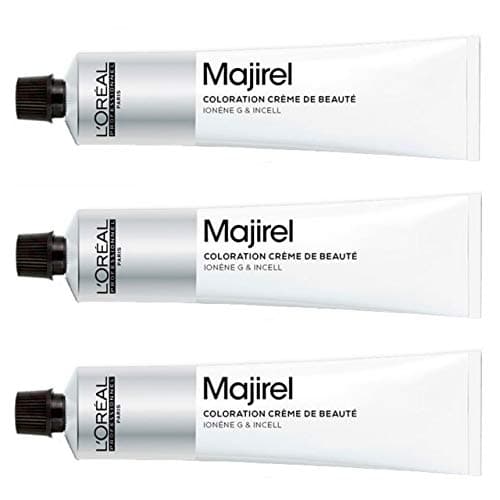 Image of 3x Loreal Majirel 4.35 Medium Brown Gold Mahogany Cream Hair Colour 50 ml