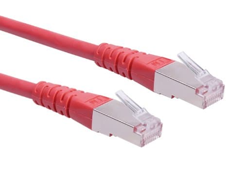 Image of Roline 21150824 1.5 m S/FTP Cat 6 Ethernet Network LAN Cable with RJ45 Connector - Red