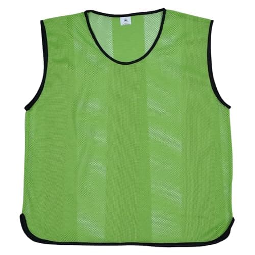 Image of 10 X Training Bibs Mesh Football Training Equipment Sports Vest - Quick Dry Football Bibs Adult For Netball, Cricket, Basketball or Rugby - Ideal Team Practice Vest (Youth Size, Green)