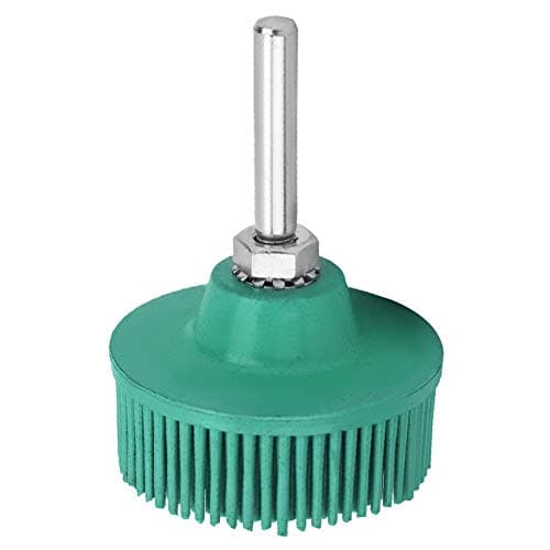 Image of 2 Inch 50# Bristle Disc Emery Rubber Abrasive Brush Polishing Wheel For Burr With 1/4 Inch Shank For Metal Fine Finishing, Bristle Disc, Radial Angle Grinder Burr With 1/4