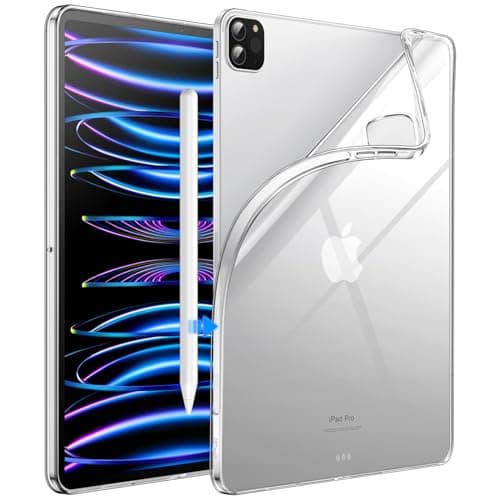 Image of JETech Case for iPad Pro 11-Inch 2022/2021/2020 Model (4th/3rd/2nd Generation), Soft TPU Transparent Slim Shockproof Tablet Cover, Support Pencil 2nd Charging (Clear)