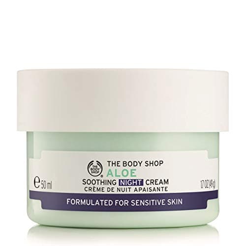 Image of The Body Shop Aloe Soothing Night Cream for Women (1x 50ml), Fragrance-Free, 48hr Hydration with Aloe Vera & Cica, Face Moisturiser, Night Face Cream