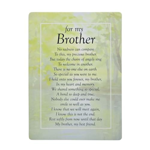 Image of Widdop & Co. Graveside Memorial Card - For My Brother - Weather Resistant Plastic Design…