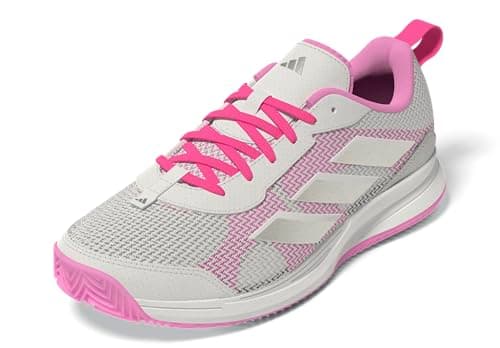 Image of adidas Women's Avaflash Low Tennis Shoes, core White/Silver met./Lucid Pink, 8 UK