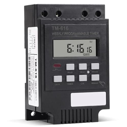 Image of TM616 30AMP 7 Days Programmable Digital Timer Switch Relay Control Time 220V Din Rail Mount 2Pcs