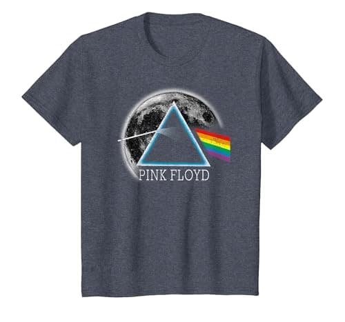 Image of Official Pink Floyd Dark Side of The Moon Rock Band Music T-Shirt, Youth, Heather Blue, 3T