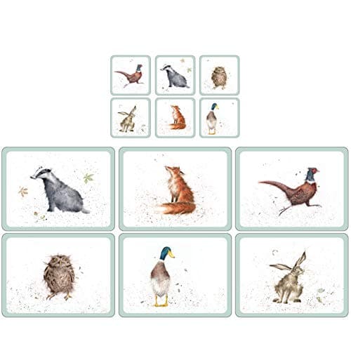 Image of Pimpernel Wrendale Designs - Set of 6 Placemats and Coasters (X0010568739, X0010268739)