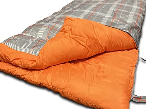 Image of OLPRO Hush Pattern Single Camping Sleeping Bag 300gsm – 3 Season Rectangular Design with Soft Polycotton Lining for Campervan, Caravan & Outdoor Use