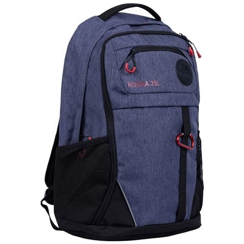 Image of Trespass Adults Backpack Grey 35 Litre with Zipped Compartments Rocka