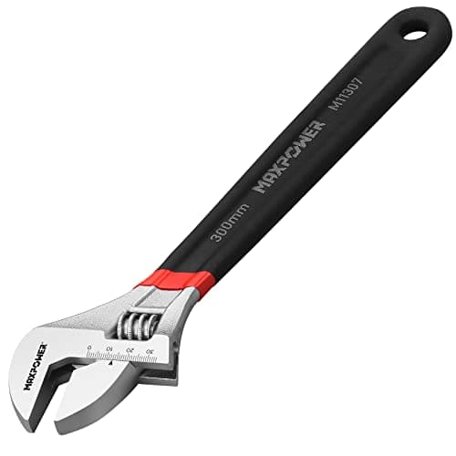 Image of MAXPOWER Adjustable Spanner 300mm, Adjustable Wrench Shifter Spanners with Soft Grip and Dual Scale SAE and Metric