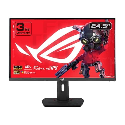 Image of ASUS ROG Strix 24.5” 1080P USB-C HDR Gaming Monitor (XG259CS) - Full HD, 180Hz, 1ms, Fast IPS, Extreme Low Motion Blur Sync, G-SYNC Compatible, Tripod Socket, DisplayWidget, AI Gaming, 3 yr Warranty