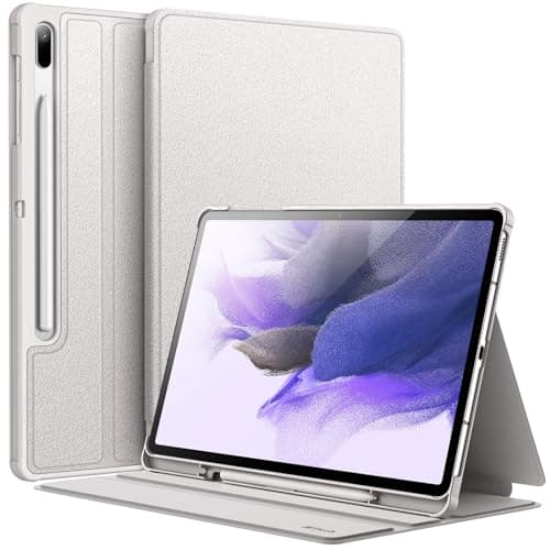 Image of JETech Case for Samsung Galaxy Tab S8 Plus 2022 / S7 FE 2021 / S7 Plus 2020 12.4-Inch with S Pen Holder, Slim Folio Stand Protective Tablet Cover, Multi-Angle Viewing (Silver)
