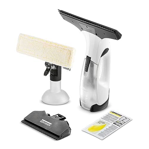 Image of Kärcher Window Cleaner WV 2 Plus N, Battery Life: 35 min, LED Battery Charge Display, 2 Squeegees, Sprayer with Microfibre, 20 ml Concentrated Glass Cleaner, White, 1.633-642.0