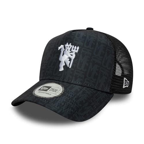Image of New Era Adult's 9Forty Trucker Manchester United Football Club Trucker Baseball Cap Hat Black
