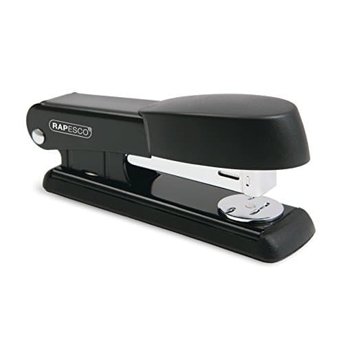 Image of Rapesco R53500B2 Bowfin Half Strip Metal Stapler, 25 Sheet Capacity, Black