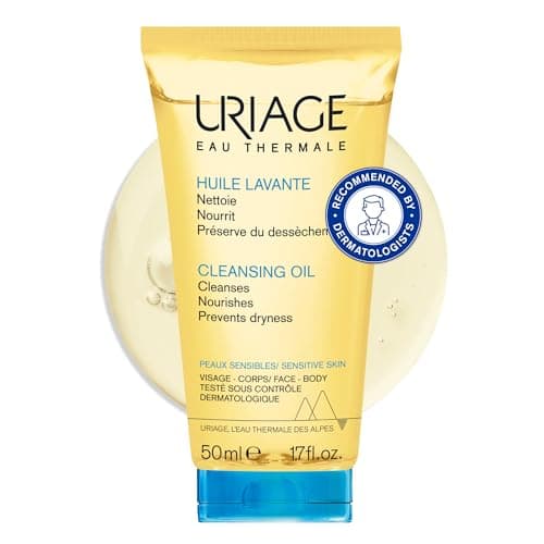 Image of Uriage Shower Oil 50 mL – Face & Body Wash – Dry & Sensitive Skin - Cleanses, Nourishes, Prevents Dryness – 25% Glycerin & Extra-Rich Agents – Physiological pH – Soap-Free