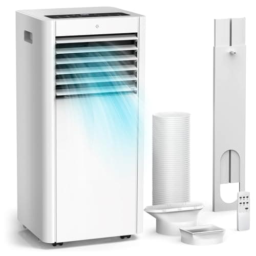 Image of Air Conditioning Unit, 9000 BTU Portable Air Conditioner with 4 IN 1 Cool- Dry - Fan- Sleep Mode, Fast Cooling AC Unit with Timer & Lock for Home/Bedroom/Flat up to 35 m², Dual Control & Window Kit
