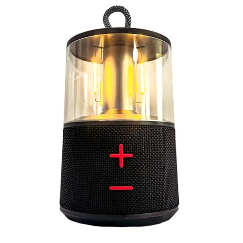 Image of Portable Rechargeable LED Camping Lantern with Bluetooth Speaker, Vintage Light Buld LED for Tent, Vintage Lamp for Outdoor Pub Table, Garden Gifts for Men