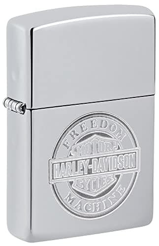 Image of Zippo Windproof Lighter - Freedom Machine Model - High Polish Chrome Finish - Refillable - Reusable - Windproof Design - Gift Box - Made in USA