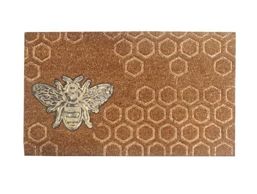 Image of Roseley Large Doormat 45 x 75cm Non-Slip Entrance Rug for Winter Natural Coconut Coir Runner Indoor Outdoor Welcome Mat Heavy Duty Dirt Trapper [Bee]