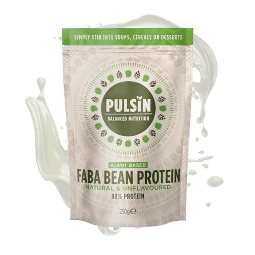 Image of Pulsin - Natural Unflavoured Vegan Faba Bean Protein Powder - 250g - 8.8g Protein, 0.2g Carbs, 42 Kcal Per Serving - Gluten Free, Plant Based, Palm Oil Free & Dairy Free Protein