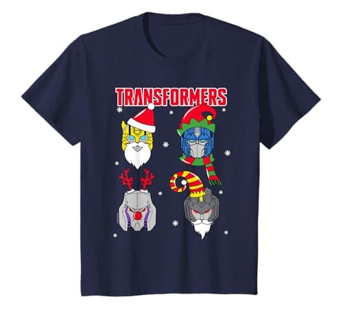 Image of Kids Transformers Christmas, Santa Robots T-Shirt
