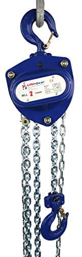 Image of LiftinGear 2000kg Chain Block Lifting Tackle Crane Hoist Manual Gantry Hand Pulley 3-30mtr Lift Height (6mtr)