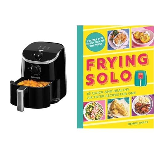 Image of Daewoo 2L Compact Manual Air Fryer with Frying Solo Cookbook