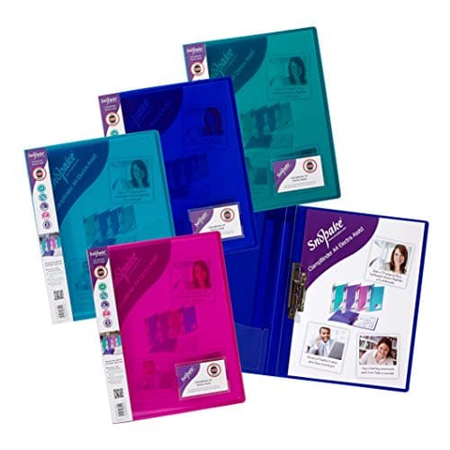 Image of Snopake 12790 A4 Clamp Binder with 100 Sheet Capacity - Electra Assorted (Pack of 10)