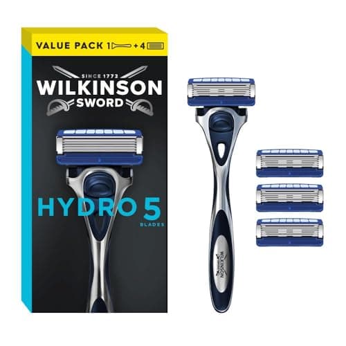 Image of WILKINSON SWORD - Hydro 5 Razor For Men, Carbon Coated Blades, Hydrating Gel & Precision Trimmer, Razor + 3 Razor Blades WINNER OF THE WHICH? BEST BUY AWARD