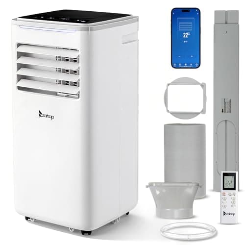 Image of Karl home 10000BTU Portable Air Conditioner, 5-in-1 Mobile AC with Cooling, Heating, Dehumidifier, Fan, Sleep Mode, Air Conditioning Unit with Remote Control, Smart WiFi & Window Kit for Home Office