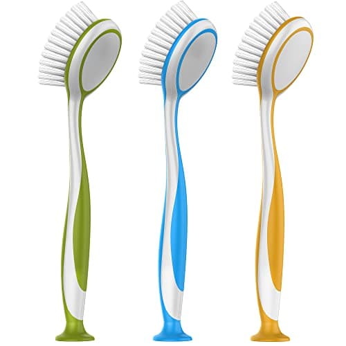 Image of MR.SIGA Round Dish Brush, Size: Dia 5.5 x 25cm - Pack of 3
