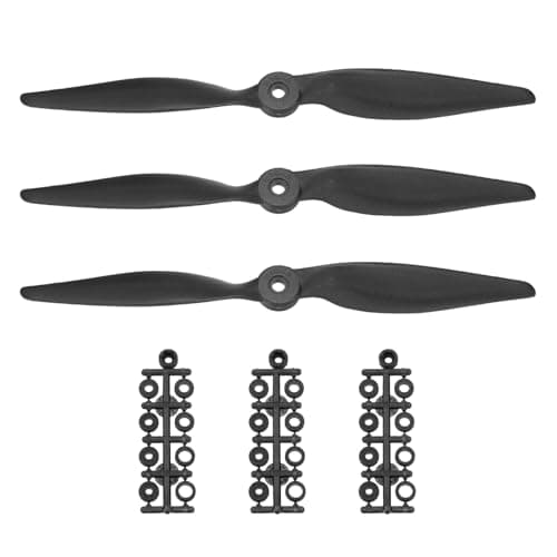 Image of sourcing map 2 Pcs 10x5 Inch Propeller RC Propellers 2-Vane Blades Props with Washer for RC Airplane Aircraft Prop Controlled Airplanes Lightweight Drones, Black