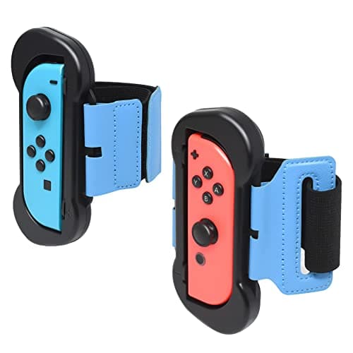 Image of FYOUNG Wrist Straps for Just Dance 2026 2025 2024 2023 2022, 2 Pack Adjustable Elastic Wrist Bands for Zumba Compatible with Nintendo Switch/Switch OLED - Black