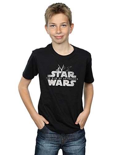Image of Star Wars The Rise of Skywalker Rey and Kylo Battle Boys T-Shirt Black 7-8 Years