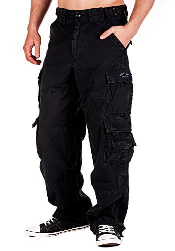 Image of JET LAG, 007 Cargo Pants, Black, Xl / 34