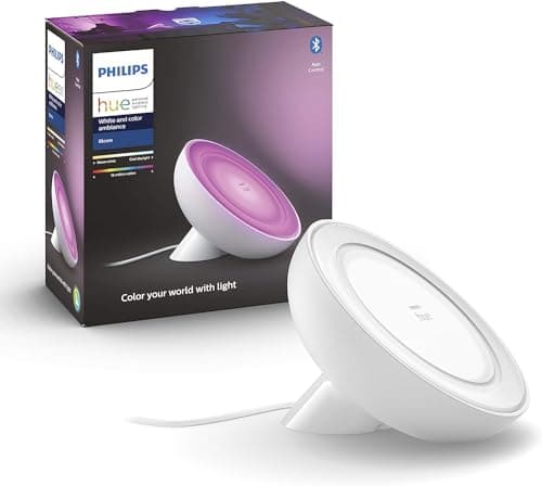 Image of Philips Hue Bloom White and Colour Ambiance [White] Smart LED Table Lamp, with Bluetooth Works with Alexa and Google Assistant, 7 watts