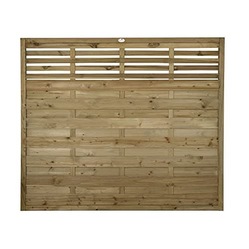 Image of Forest Garden 1.8m x 1.5m Pressure Treated Decorative Kyoto Fence Panel - Pack of 4