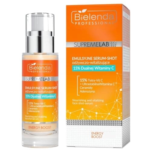 Image of Bielenda Professional Supremelab Nourishing and Revitalizing Face Shot Serum with 15% Tetra-Vit C 30ml